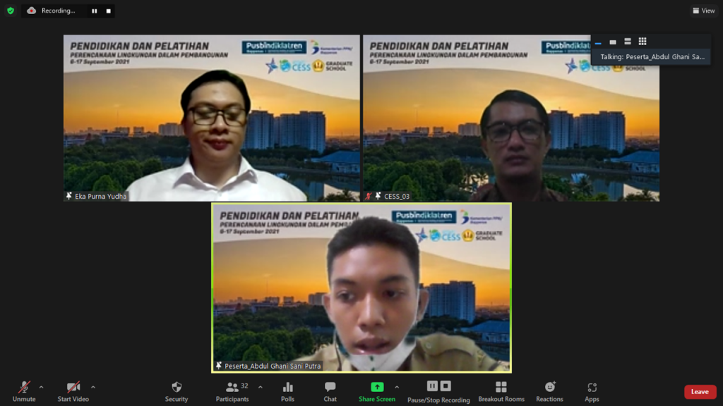 CESS with Pusbindiklatren Bappenas hold Environmental Planning in ...